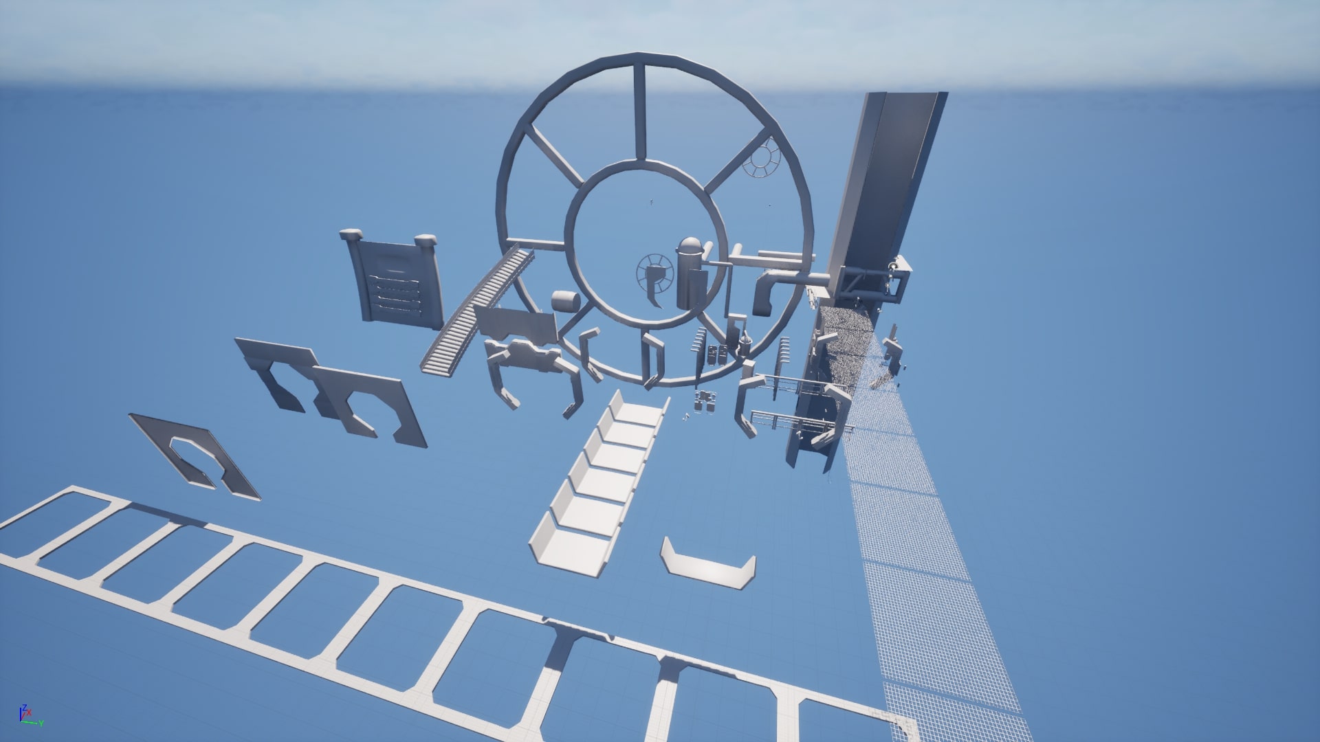 All Meshes - Wireframe View